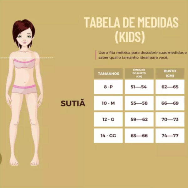 Kit 3 Sutiãs Menina Moça Alça Com Bojo Em Lycra E Renda - Imagem 5