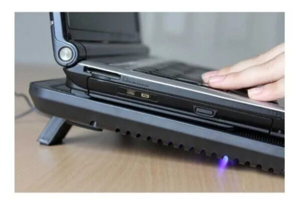 Suporte Base P/ Notebook Até 15.4 Com Cooler Led Azul + Usb - Imagem 2
