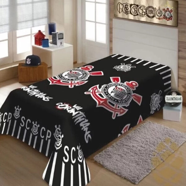 Manta Corinthians Jolitex Licenciada Cobertor  Soft Original