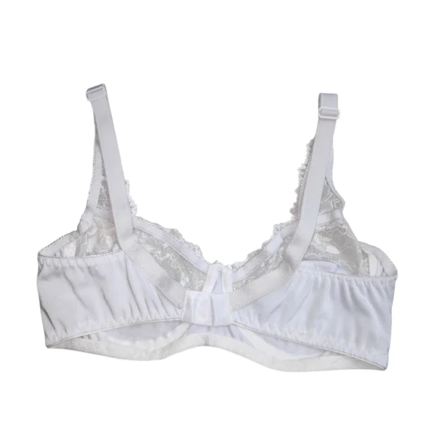 Kit 2 Sutiã Soutien Plus Size Lycra e Renda Sem Bojo Com Aro - Imagem 5