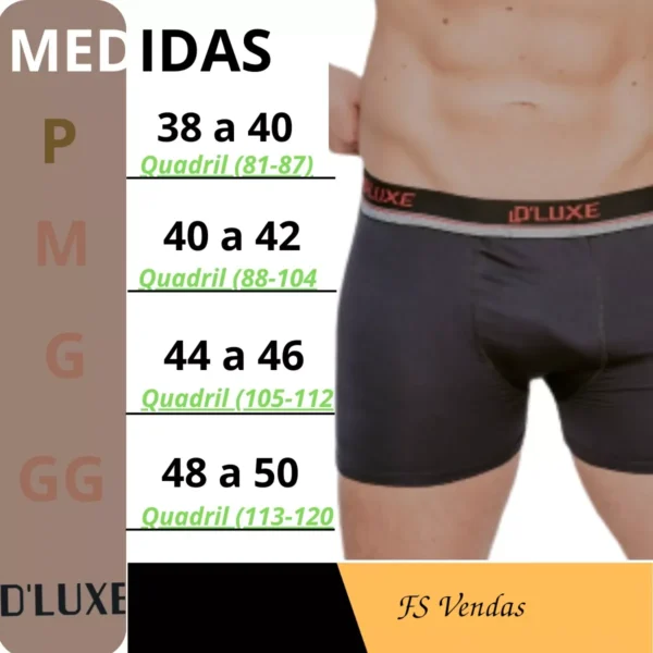 Cuecas Boxer Box Microfibra Adulto Masculina Original - Imagem 4